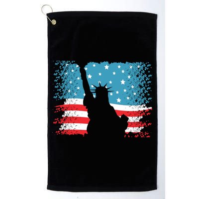 Distressed 4th Of July Liberty Flag Golf Towel