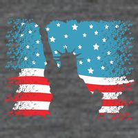 Distressed 4th Of July Liberty Flag 7 Panel Mesh Trucker Snapback Hat