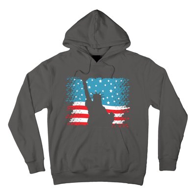 Distressed 4th Of July Liberty Flag Hoodie