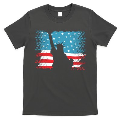 Distressed 4th Of July Liberty Flag T-Shirt