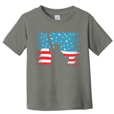 Distressed 4th Of July Liberty Flag Toddler T-Shirt