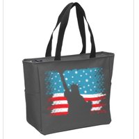 Distressed 4th Of July Liberty Flag Zip Tote Bag