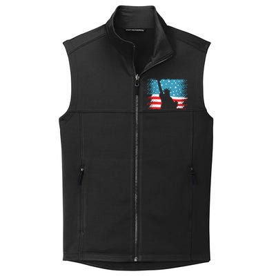 Distressed 4th Of July Liberty Flag Collective Smooth Fleece Vest