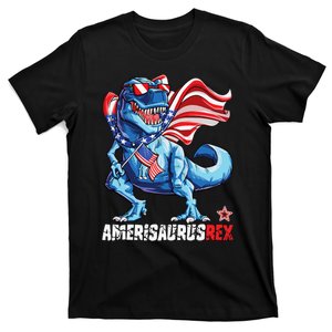 Dinosaur 4th of July Amerisaurus T Rex Funny T-Shirt