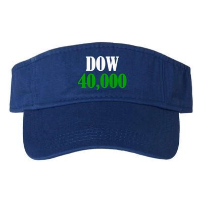 Dow 40000 Stockbroker Financial Advisor Stock Market Valucap Bio-Washed Visor