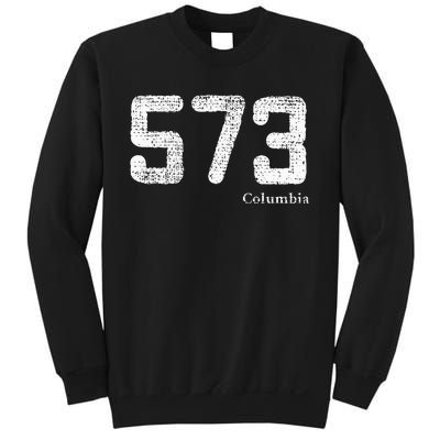 Distressed 573 Area Code Columbia Missouri Sweatshirt