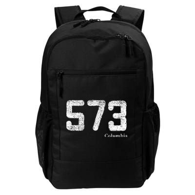 Distressed 573 Area Code Columbia Missouri Daily Commute Backpack