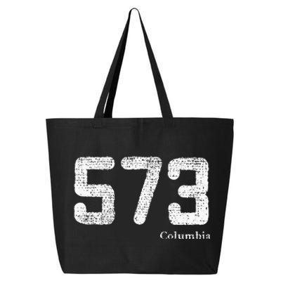 Distressed 573 Area Code Columbia Missouri 25L Jumbo Tote