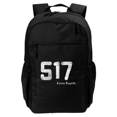 Distressed 517 Area Code Eaton Rapids Michigan Daily Commute Backpack
