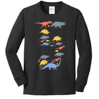 Dinosaur 5th Birthday For 5 Year Old Kids Long Sleeve Shirt