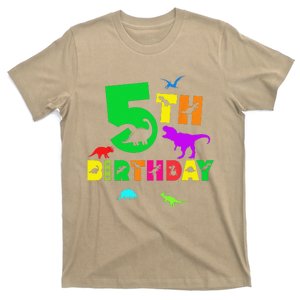 Dinosaur 5th Birthday Dino Im 5 Birthday T-Shirt