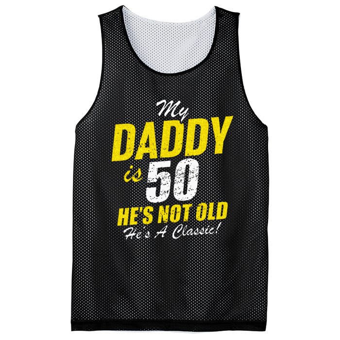 Daddy 50th Birthday Dad 50 Mesh Reversible Basketball Jersey Tank