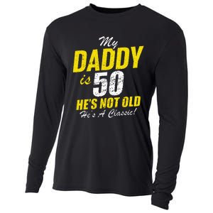 Daddy 50th Birthday Dad 50 Cooling Performance Long Sleeve Crew