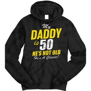 Daddy 50th Birthday Dad 50 Tie Dye Hoodie