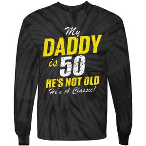 Daddy 50th Birthday Dad 50 Tie-Dye Long Sleeve Shirt