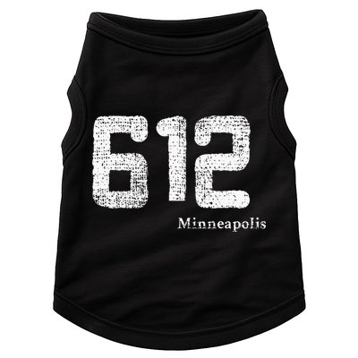 Distressed 612 Area Code Minneapolis Minnesota Doggie Tank