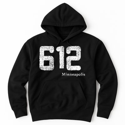 Distressed 612 Area Code Minneapolis Minnesota Hoodie