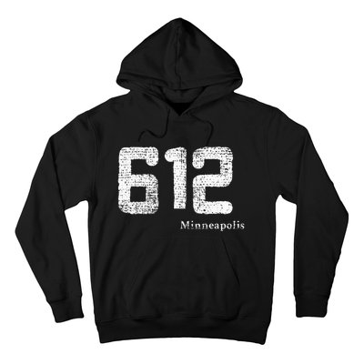 Distressed 612 Area Code Minneapolis Minnesota Hoodie