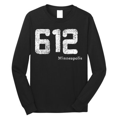 Distressed 612 Area Code Minneapolis Minnesota Long Sleeve Shirt