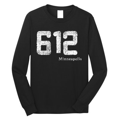 Distressed 612 Area Code Minneapolis Minnesota Long Sleeve Shirt