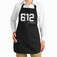 Distressed 612 Area Code Minneapolis Minnesota Apron