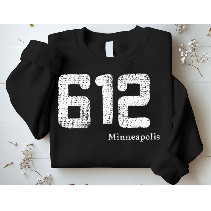Distressed 612 Area Code Minneapolis Minnesota Sweatshirt