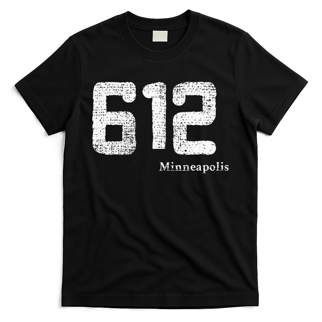 Distressed 612 Area Code Minneapolis Minnesota T-Shirt