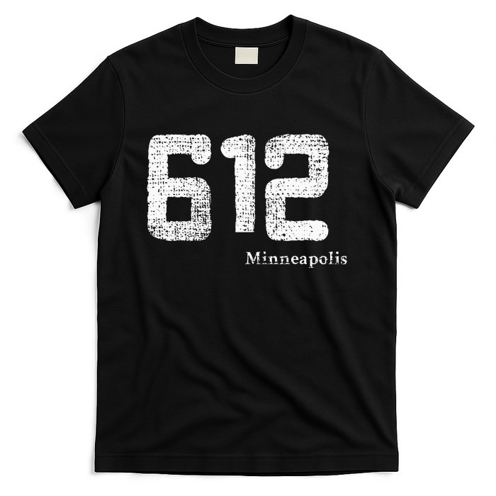 Distressed 612 Area Code Minneapolis Minnesota T-Shirt