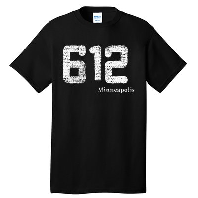 Distressed 612 Area Code Minneapolis Minnesota Tall T-Shirt