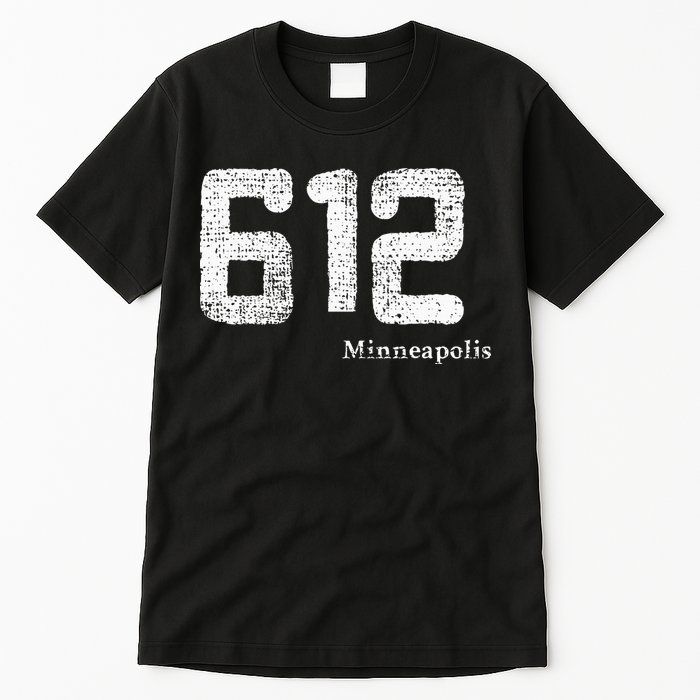 Distressed 612 Area Code Minneapolis Minnesota Tall T-Shirt