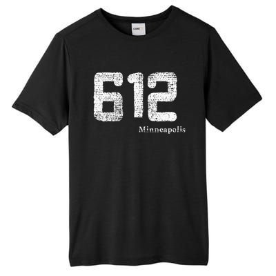 Distressed 612 Area Code Minneapolis Minnesota Tall Fusion ChromaSoft Performance T-Shirt