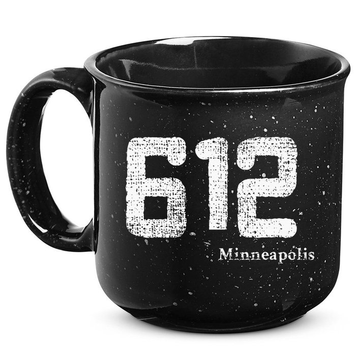 Distressed 612 Area Code Minneapolis Minnesota 15oz Campfire Ceramic Mug