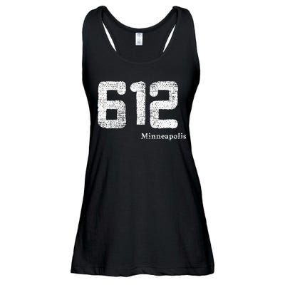 Distressed 612 Area Code Minneapolis Minnesota Ladies Essential Flowy Tank