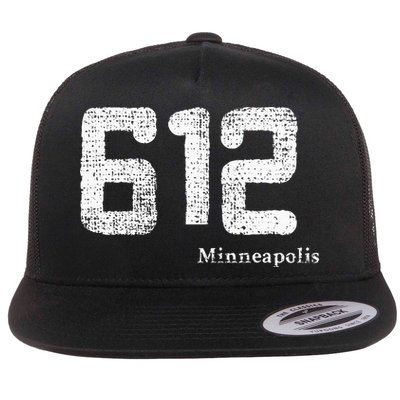 Distressed 612 Area Code Minneapolis Minnesota Flatbill Hat