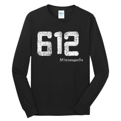 Distressed 612 Area Code Minneapolis Minnesota Tall Long Sleeve T-Shirt