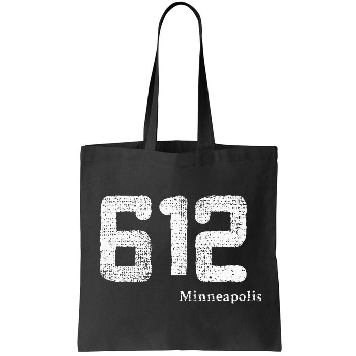 Distressed 612 Area Code Minneapolis Minnesota Bag
