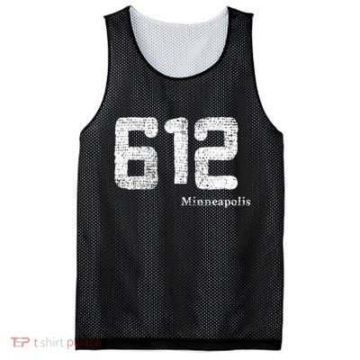 Distressed 612 Area Code Minneapolis Minnesota Mesh Reversible Basketball Jersey Tank