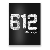 Distressed 612 Area Code Minneapolis Minnesota Poster