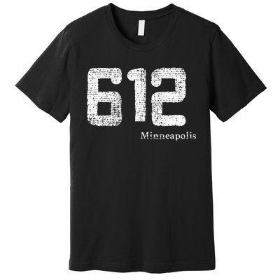 Distressed 612 Area Code Minneapolis Minnesota Premium T-Shirt