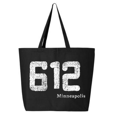 Distressed 612 Area Code Minneapolis Minnesota 25L Jumbo Tote