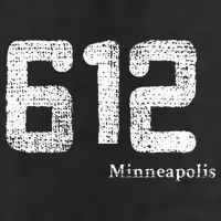 Distressed 612 Area Code Minneapolis Minnesota 25L Jumbo Tote