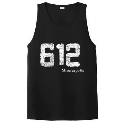 Distressed 612 Area Code Minneapolis Minnesota PosiCharge Competitor Tank