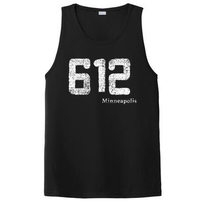 Distressed 612 Area Code Minneapolis Minnesota PosiCharge Competitor Tank