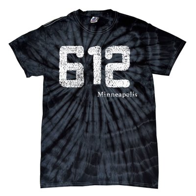 Distressed 612 Area Code Minneapolis Minnesota Tie-Dye T-Shirt