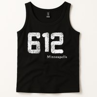 Distressed 612 Area Code Minneapolis Minnesota Tank Top