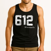 Distressed 612 Area Code Minneapolis Minnesota Tank Top