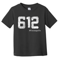 Distressed 612 Area Code Minneapolis Minnesota Toddler T-Shirt