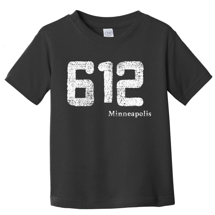 Distressed 612 Area Code Minneapolis Minnesota Toddler T-Shirt