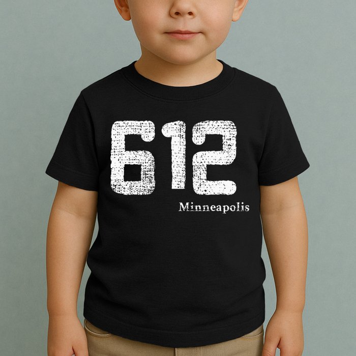 Distressed 612 Area Code Minneapolis Minnesota Toddler T-Shirt