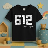 Distressed 612 Area Code Minneapolis Minnesota Toddler T-Shirt